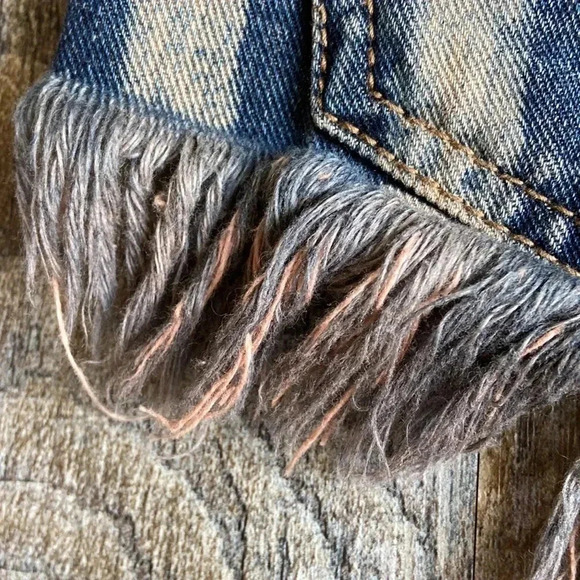 Free People| Striped Jeans Shorts - Picture 6 of 8